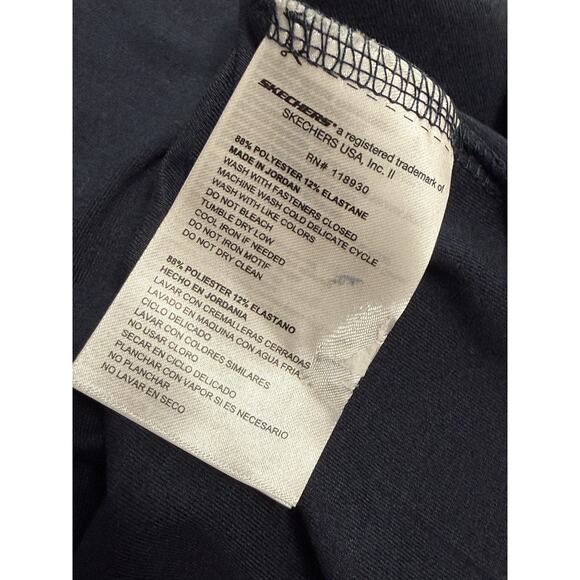 NEW Skechers Jacket Mens 3XL Hoodless Hoodie Full Zip Knit Sweat Mock Neck Navy - Picture 5 of 5